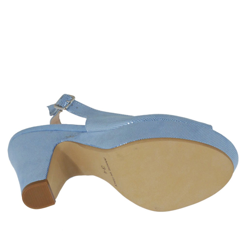 sandalias azules plataforma