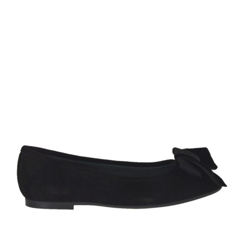 black suede ballet shoes