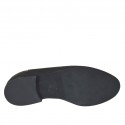 Knöchelhoher Herrenschuh mit Gummibändern aus schwarzem Leder - Verfügbare Größen:  37, 38, 48