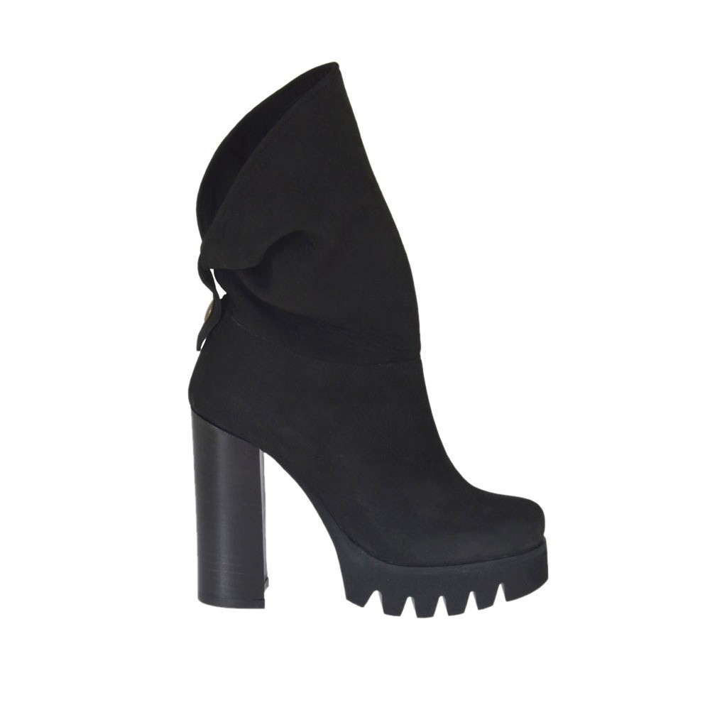 black nubuck ankle boots