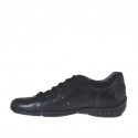 Zapato deportivo con cordones para hombres en piel negra con tachuelas - Tallas disponibles:  47