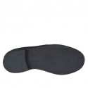 Zapato con cordones para hombre en gamuza negra con punta de ala y añadidos en piel negra - Tallas disponibles:  47