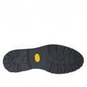 Zapato derby con cordones para hombres en piel negra - Tallas disponibles:  47