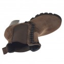 Bottines pour femmes avec elastiques et goujons en nubuck marron talon 10 - Pointures disponibles:  42