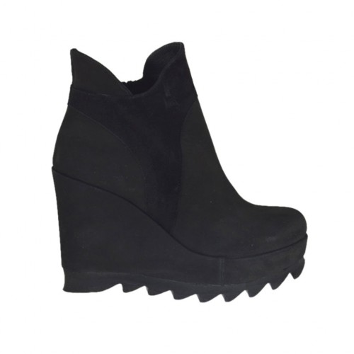 suede wedge ankle boots