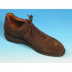 Men's laced shoe in brown suede - Available sizes:  36 2