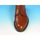 Scarpa derby stringata elegante con puntale in pelle color cuoio - Misure disponibili: 54