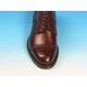 Chaussure derby à lacets avec bout droit fleuri en cuir marron acajou - Pointures disponibles:  52