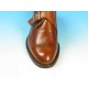 Scarpa elegante da uomo con fibbia e decorazione a coda di rondine in pelle color cuoio - Misure disponibili: 52, 53