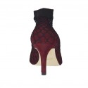 Zapato de salon para mujer en gamuza granate con red tacon 7 - Tallas disponibles:  42