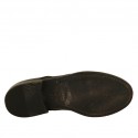 Scarpa derby stringata elegante con puntale da uomo in pelle nera con punta tonda - Misure disponibili: 36, 37, 38, 48, 50