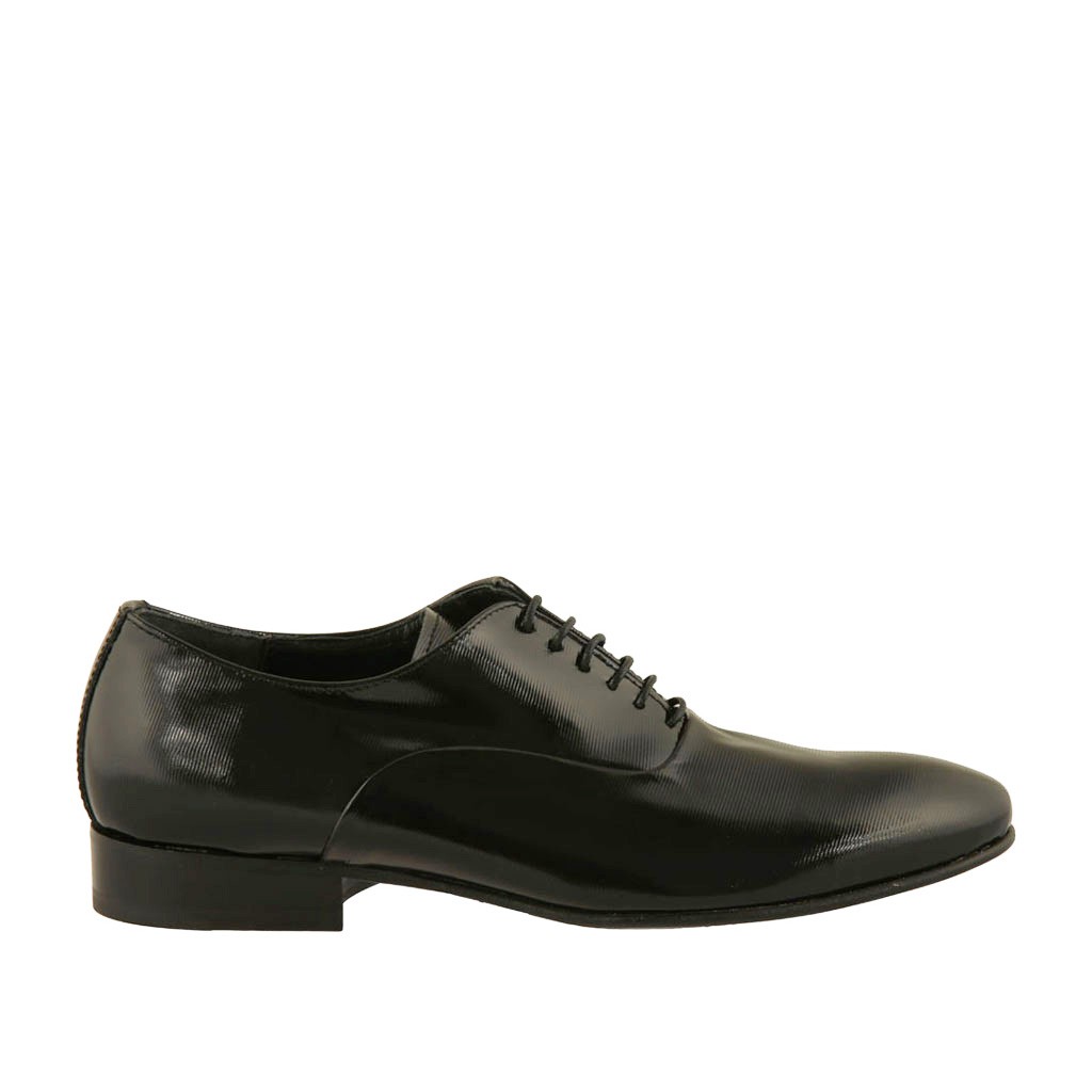 men's printed oxfords patent leather fall