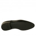 Scarpa oxford stringata a forma affusolata da uomo in pelle liscia nera - Misure disponibili: 49, 50
