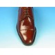Men's laced derby shoe with captoe in brown leather - Available sizes:  50, 52, 53, 54