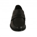 Mocassin élégante classique pour hommes en cuir noir - Pointures disponibles:  38, 47, 50