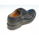 Chaussure derby à lacets avec bout droit fleuri pour hommes en cuir noir - Pointures disponibles:  53, 54