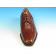 Men's classic laced derby shoe in brown leather - Available sizes:  52, 53, 54