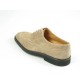 Chaussure Oxford à lacets pour hommes avec bout Brogue en daim couleur beige sable - Pointures disponibles:  52, 54