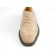 Zapato Oxford con cordones y decoracion Brogue para hombres en gamuza beis arena - Tallas disponibles:  52, 54