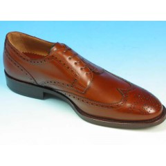 Scarpa derby stringata da uomo con lavorazione Brogue in pelle color marrone - Misure disponibili: 52 2