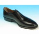 Men's laced oxford shoe with captoe in black leather - Available sizes:  52