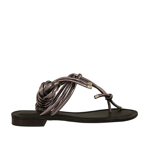 gunmetal grey sandals