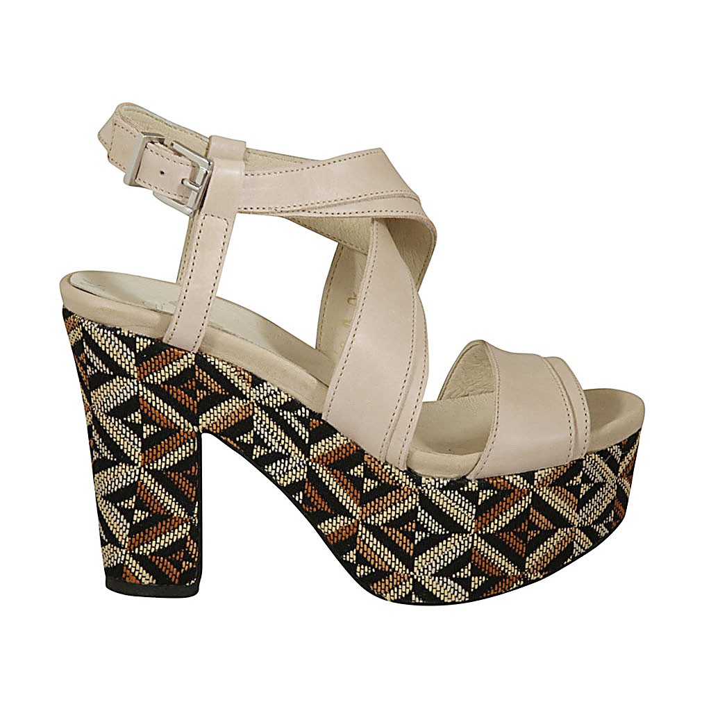 Nude Clear Strap Platform Heeled Sandals | PrettyLittleThing USA