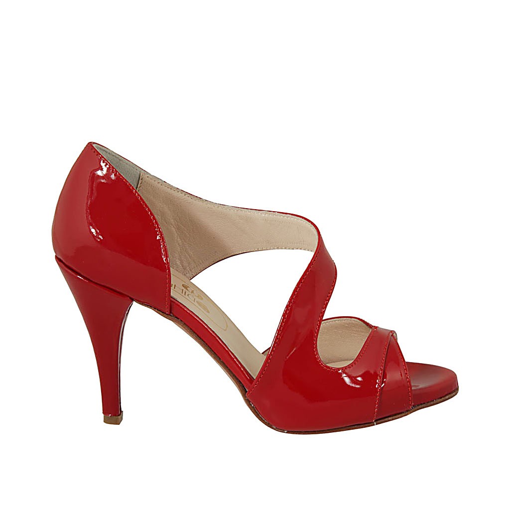 red patent leather heels