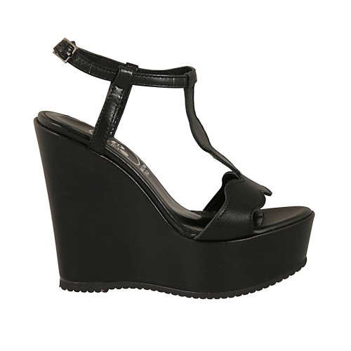 Cuña Plataforma Negra | Shop www.jardimartimoniz.pt