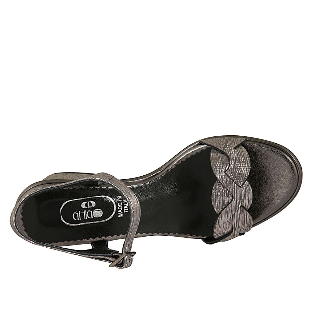 gunmetal grey sandals
