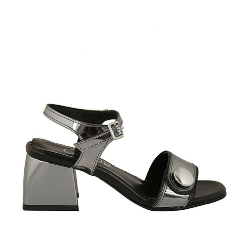 patent sandals with ankle strap