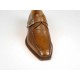 Scarpa elegante con fibbia da uomo in pelle color cuoio - Misure disponibili: 50, 51