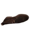 Men's sportive laced ankle shoe in brown suede - Available sizes:  46