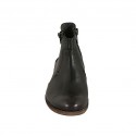 Bottines pour hommes avec fermetures éclair en cuir noir - Pointures disponibles:  47