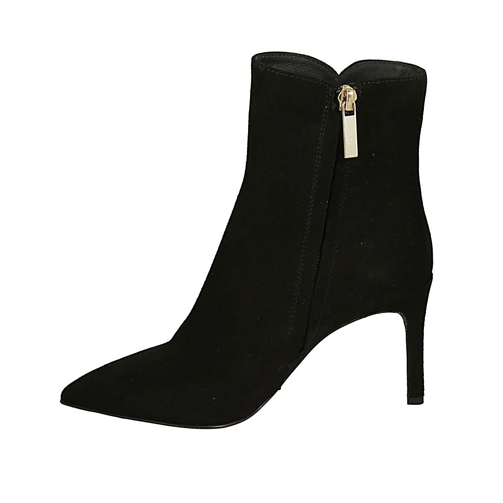 next black suede ankle boots