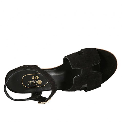 Sandali neri, tacco 11,5 cm | Primadonna Collection