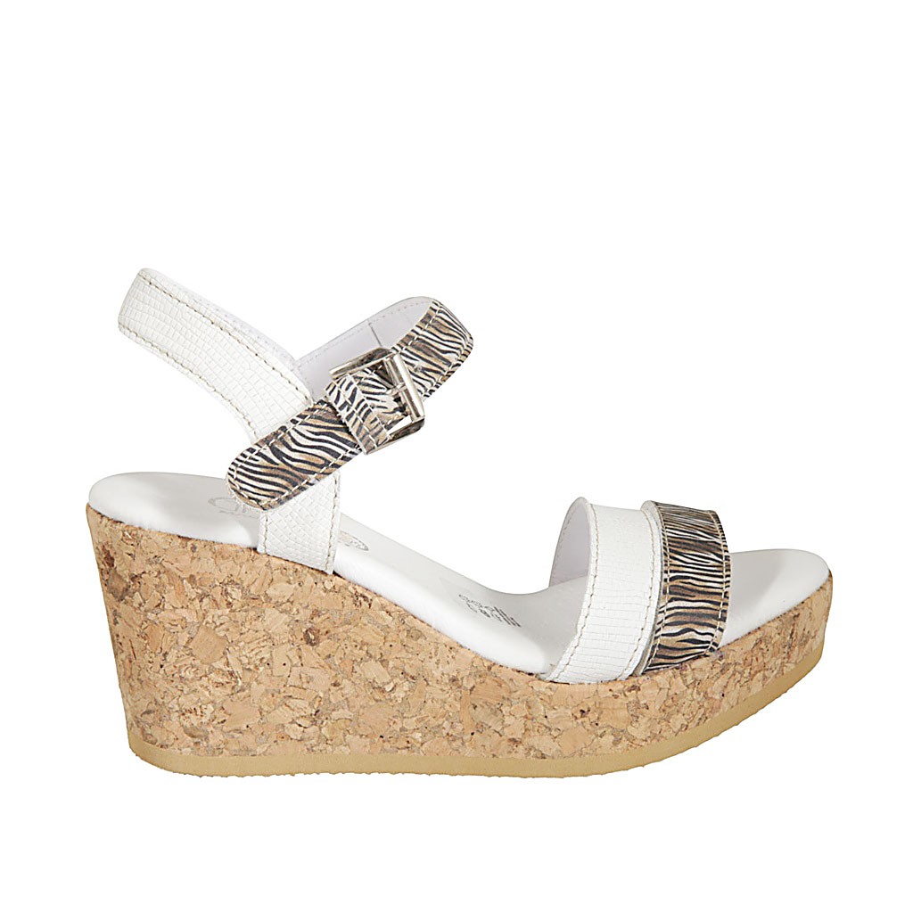 Sandalia Cuña Blanca | Online www.jardimartimoniz.pt