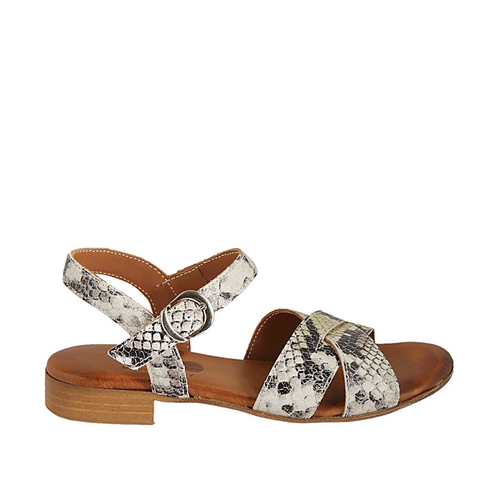 multi colored leather sandals