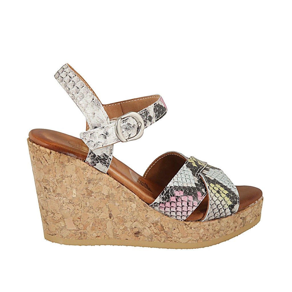 multi colored leather sandals