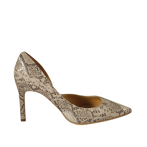 escarpin beige daim