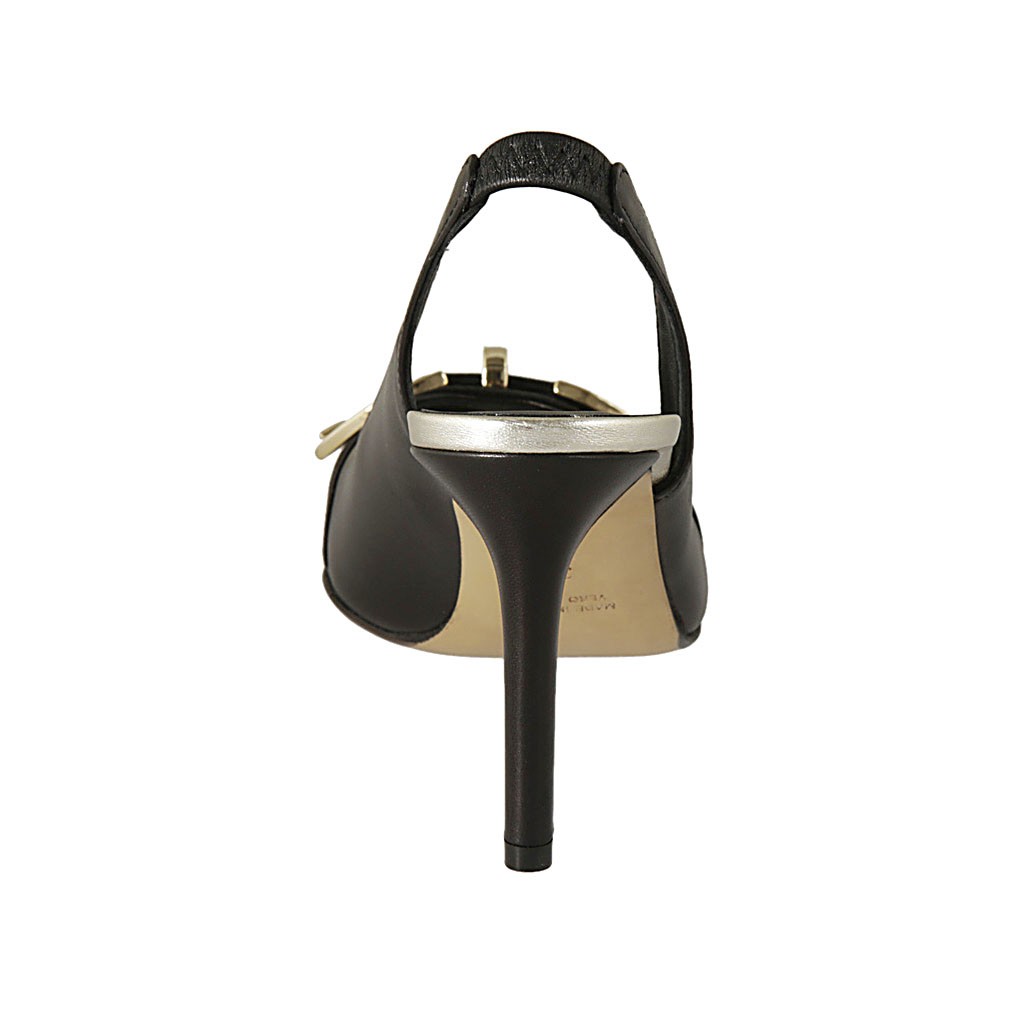 slingback pumps with elastic strap