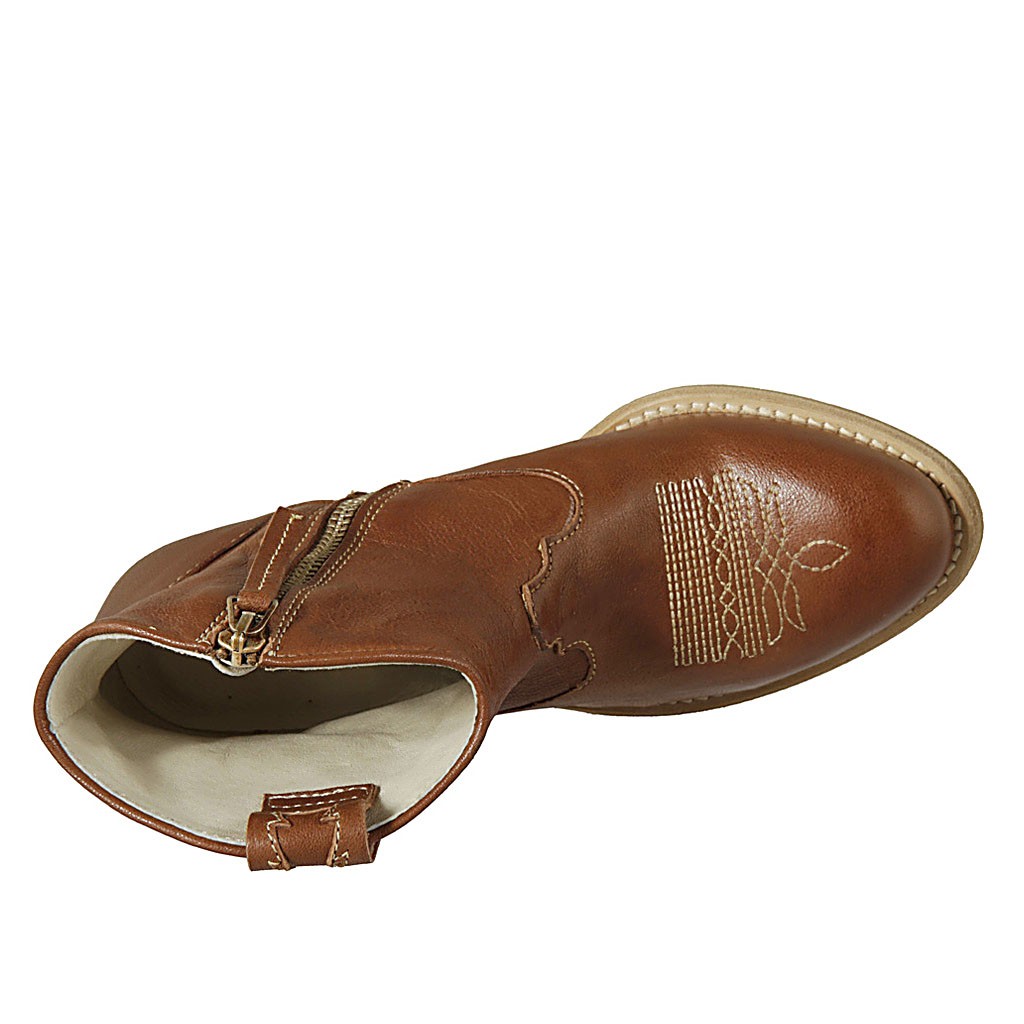 bottine a talon fermeture eclair