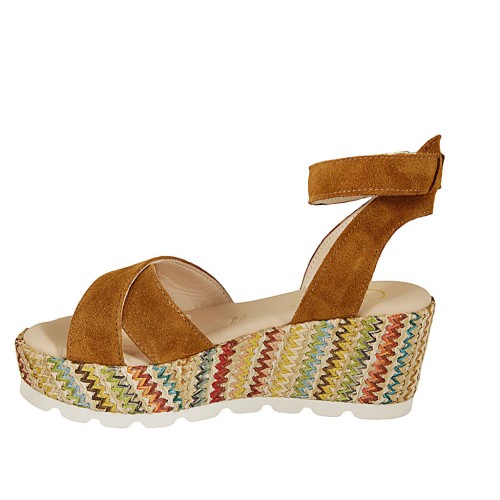 tan suede wedge sandals