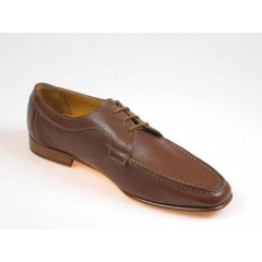 Chaussure à lacets pour hommes en cuir marron - Pointures disponibles:  52 2