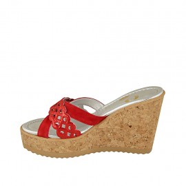 red platform mules