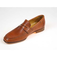 Men's loafer in brown leather - Available sizes:  52 2
