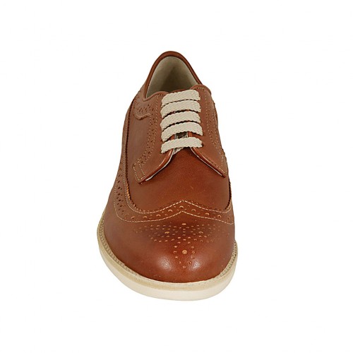 Chaussures Oxford Élégantes Pour Homme - Style Brogue à Lacets En Cuir PU Bicolore - Semelle Caoutchouc Confortable