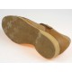 Men's casual shoe with velcro strap in dark and light tan brown leather - Available sizes:  36