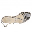 Sandale pour femmes en cuir imprimé multicouleur avec boucle talon 1 - Pointures disponibles:  42