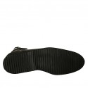 Slingback für Damen aus schwarzfarbenem Leder Absatz 3 - Verfügbare Größen:  33, 34, 42